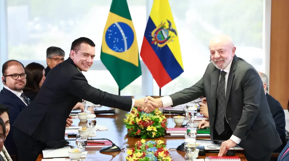 ¡Sin sesgos ideológicos! Noboa y Lula acuerdan cooperación comercial y en seguridad