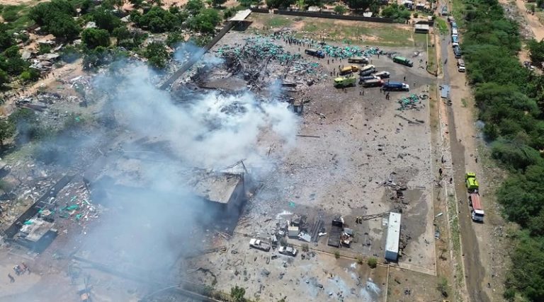 Sistema de Gestión de Riesgo desplegado para atender explosión de fábrica en Zulia