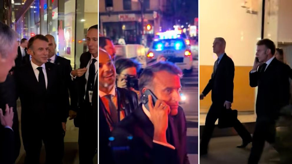 La insólita llamada de Macron a Trump en pleno Nueva York porque la Policía le bloqueaba: «Adivina qué…»