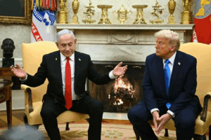 Trump y Netanyahu se ven las caras en la Casa Blanca para presentar su ‘plan posguerra’ para Gaza
