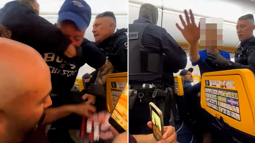 Una despedida de soltero generó caos a bordo de un avión, que debió aterrizar de emergencia: terminaron todos detenidos