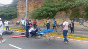 Motorizado ebrio resultó herido con acompañantes en accidente en avenida El Milagro