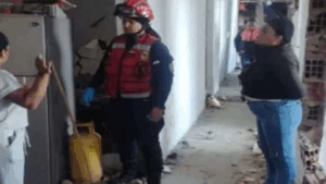 Cinco heridos por deflagración de bombona de gas en La Vega