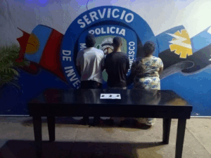 Polisur captura a tres ciudadanos por posesión de presunta droga en San Francisco