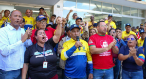 Fuerza sindical de trabajadores de la Alcaldía de Maracaibo exige liberación del presidente Maduro y la primera dama