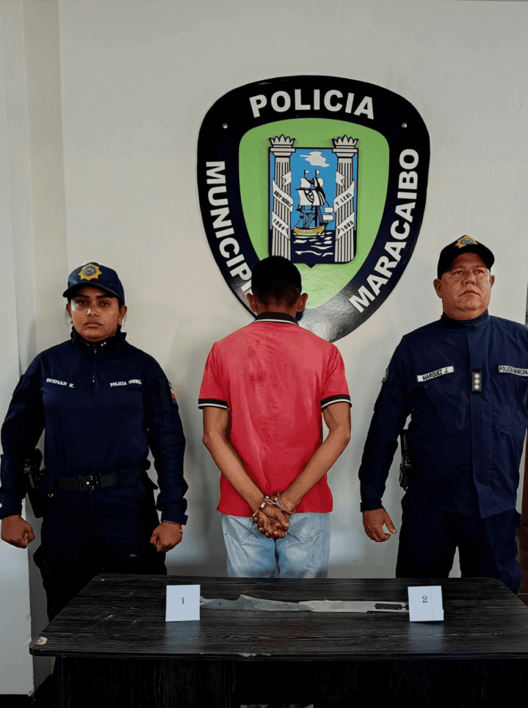 Policia de Maracaibo captura a sujeto por violencia contra la mujer y amenazas con arma blanca