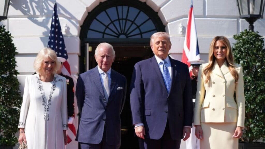 Trump recibe al rey Carlos III en la Casa Blanca
