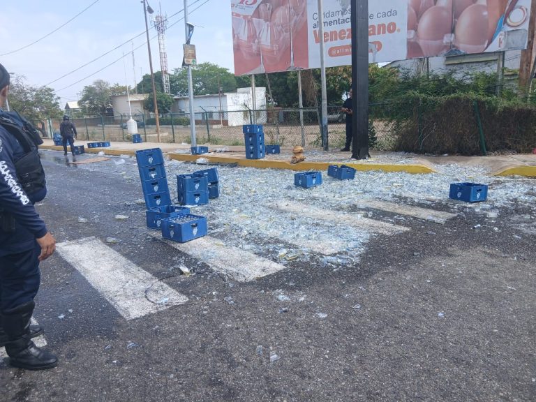 ¡Garantizando el orden público! Alcaldía de Maracaibo activó medidas de seguridad ante vuelco de un camión