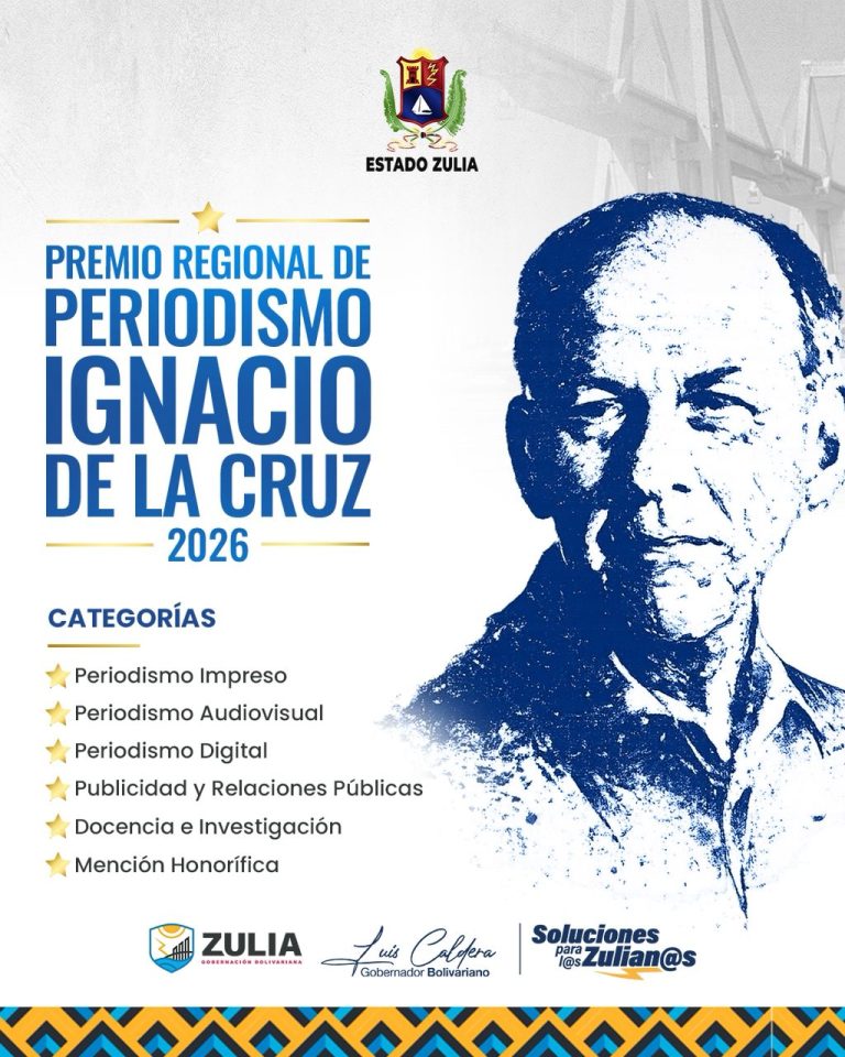 Inicia la convocatoria para el Premio Regional de Periodismo “Ignacio de La Cruz” 2026 en el Zulia