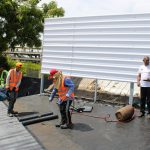 Impermeabilizado el techo de la fachada del Mercado Santa Rosalía