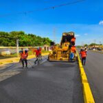 Gobernador Luis Caldera inspecciona asfaltado en la circunvalación 3