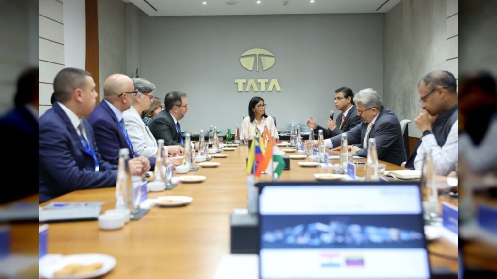 Delcy Rodríguez impulsa acuerdos energéticos y productivos en la India