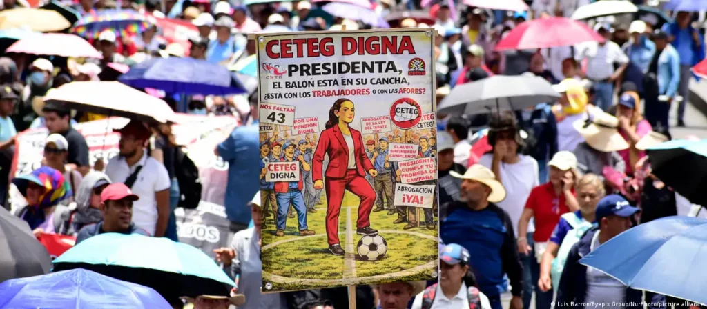 Profesores bloquearon acceso al estadio Azteca 48 horas antes de la inauguración del Mundial de Fútbol 2026 en ese recinto