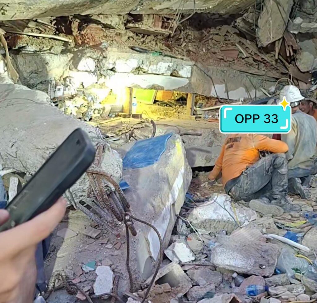 Se presume que una familia se encuentra con vida bajo los escombros en la OPP 33 en La Guaira