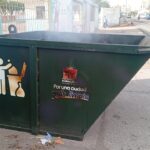 ¡Recién colocado! IMAU denuncia quema de contenedor instalado en inmediaciones del Liceo Udón Pérez