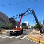 El IMTCUMA restablece semáforo de la avenida 5 de julio tras accidente vial que lo derribó