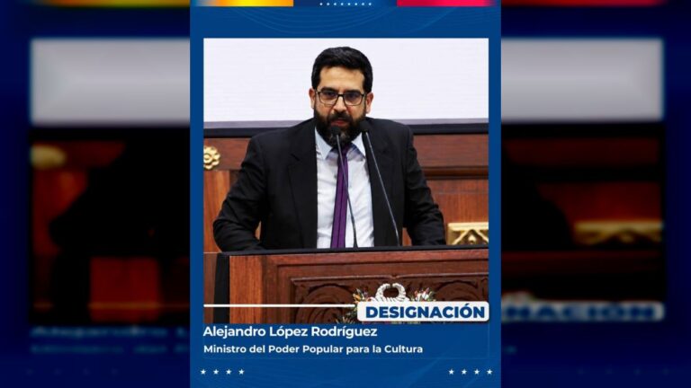 Delcy Rodríguez designó a Alejandro López como nuevo Ministro para la Cultura