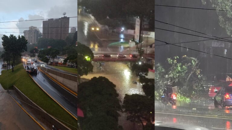 Lluvias en Caracas y Valencia generan anegaciones, cierres viales y afectaciones en zonas críticas