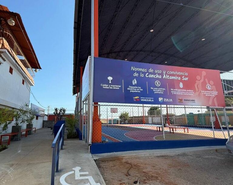 Alcaldía de Maracaibo rehabilitó de las ruinas cancha multideportiva Altamira Sur