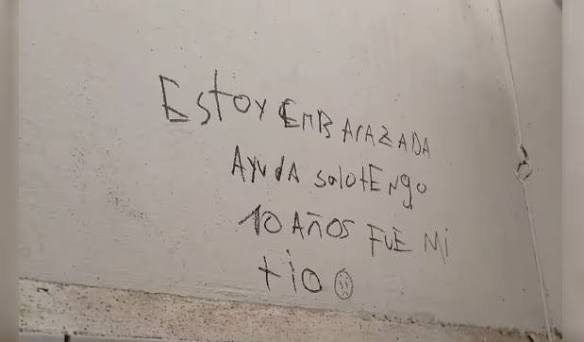 "Estoy embarazada, ayuda solo tengo diez años, fue mi tío", fuerte mensaje que apareció en el baño de una escuela
