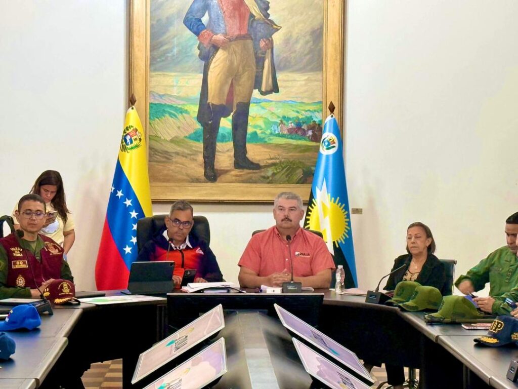 Vicepresidente sectorial Juan Ramírez y gobernador Luis Caldera encabezaron reunión del Estado Mayor de Servicios en Zulia