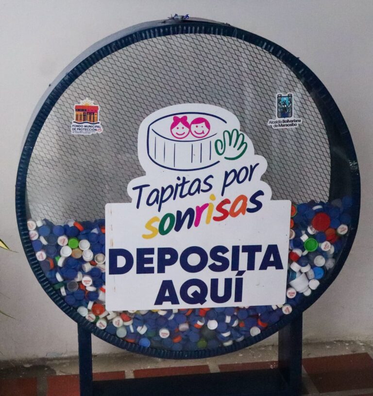 Alcaldía de Maracaibo busca recolectar 2,5 toneladas de tapitas para fortalecer programas de protección infantil